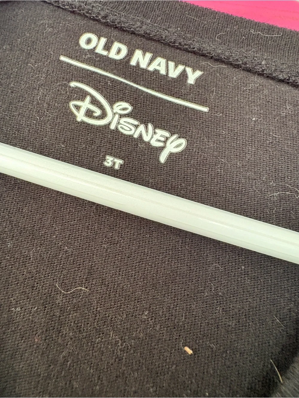 Old Navy Black Short-Sleeve Tee with Green Skeleton Mickey and White Halloween